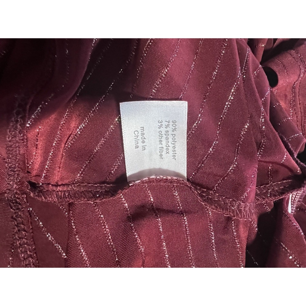 Lane Bryant Top Womens‎ 22/24 Plus Maroon The Swing Tunic Blouse Mock Neck Flowy - Picture 5 of 6
